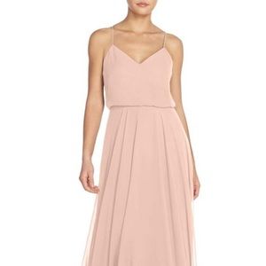 Jenny Yoo Blush Chiffon Bridesmaid Dress
